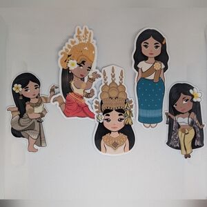 Cultural Character Stickers Set